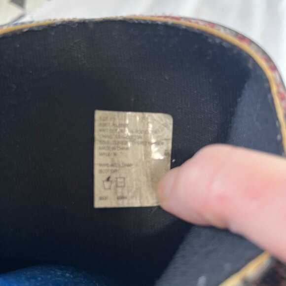 Muk Luks Aubrey Knit Rubber Tall Rain Boots Southwestern Stripe | Size 10 - Picture 4 of 6